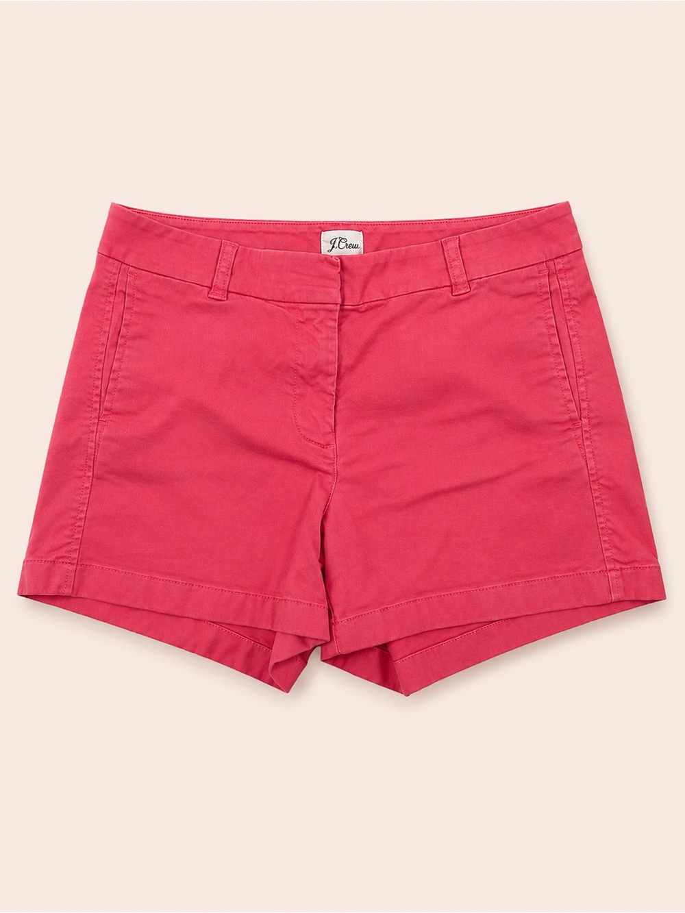 J. Crew Salmon Pink Classic Cotton Chino Shorts Women’s 6